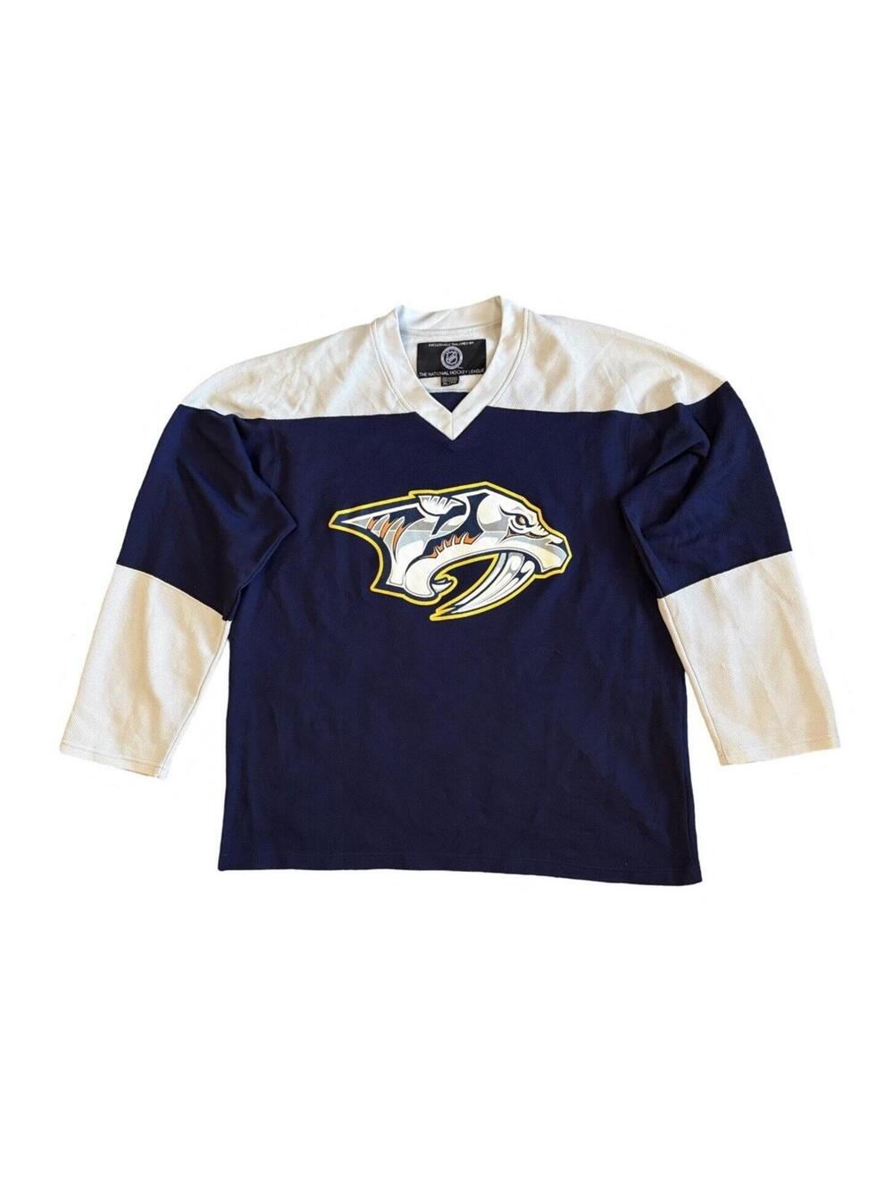 NHL Nashville Predators Hockey Jersey Blue Gray Men's Size XL